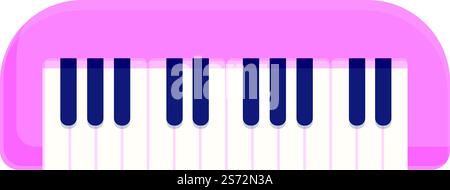 Vecteur de dessin animé d'icône de jouet de piano. Ranger l'étagère. Jouet pour enfant. Vecteur de dessin animé d'icône de jouet de piano. Ranger l'étagère Illustration de Vecteur