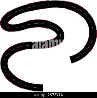 Vecteur de dessin animé d'icône de piste de course. Course automobile. Piste de circuit. Vecteur de dessin animé d'icône de piste de course. Course automobile Illustration de Vecteur