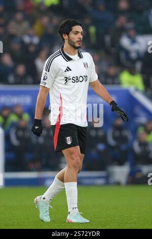 King Power Stadium, Leicester, Royaume-Uni. 18 janvier 2025. Premier League Football, Leicester City versus Fulham ; Raul Jimenez de Fulham Credit : action plus Sports/Alamy Live News Banque D'Images