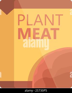 Vecteur de dessin animé d'icône de pack de viande de plante. Sirop sans viande. Nourriture végétalienne. Vecteur de dessin animé d'icône de pack de viande de plante. Sirop sans viande Illustration de Vecteur