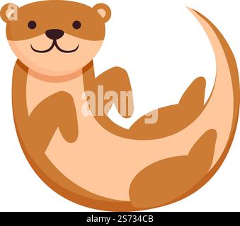 Jouer au vecteur de dessin animé d'icône de Weasel. Animal mignon. Furet vison. Jouer au vecteur de dessin animé d'icône de Weasel. Animal mignon Illustration de Vecteur