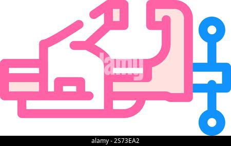 vecteur d'icône de couleur d'étau de banc. enseigne d'étau d'établi. illustration de symbole isolé. illustration vectorielle d'icône de couleur d'étau d'établi Illustration de Vecteur