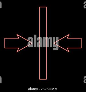 Néon désignation d'image de disposition symétrique sur l'icône de symbole de papier peint noir illustration vectorielle style plat image simple illustration vectorielle couleur rouge image style plat lumière. Désignation d'image de disposition symétrique de néon sur l'icône de symbole de papier peint noir illustration vectorielle de style plat image de couleur rouge illustration vectorielle image de style plat Illustration de Vecteur