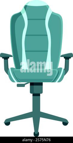 Vecteur de dessin animé d'icône de chaise d'ordinateur. Mobilier pour gamer. Siège ergonomique. Vecteur de dessin animé d'icône de chaise d'ordinateur. Mobilier pour gamer Illustration de Vecteur