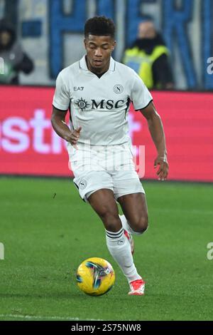 Bergame, Italie, 18 janvier2025 David NERES de SSC Napoli en action lors de la Serie A Enelive entre Atalanta BC vs SSC Napoli :Agostino Gemito/ Alamy Live News Banque D'Images