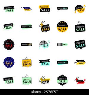 25 bannières de vente de saison professionnelle pour les sites Web d'entreprise et d'affaires Illustration de Vecteur