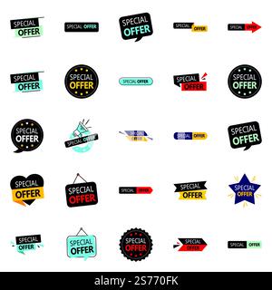 Offre spéciale Vector Pack 25 Eye attraper des modèles pour vos besoins marketing Illustration de Vecteur