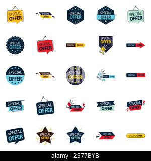 25 superbes modèles vectoriels dans le pack offre spéciale, idéal pour les graphistes Illustration de Vecteur
