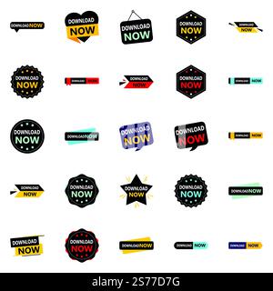 25 bannières vectorielles à télécharger immédiatement Illustration de Vecteur