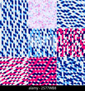 Arrière-plan de formes géométriques avec motif en mosaïque coloré. y compris les triangles Illustration de Vecteur