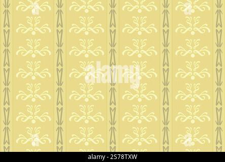 Une illustration d'un vieux papier peint à l'ancienne Banque D'Images