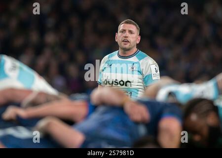 Dublin, Irlande. 19 janvier 2025. Finn Russell de Bath lors de la Coupe des Champions Investec, Poule 2, Round 4 match entre Leinster Rugby et Bath Rugby à Aviva Stadium à Dublin, Irlande le 18 janvier 2025 (photo by Andrew SURMA/ Credit : Sipa USA/Alamy Live News Banque D'Images