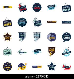 Offre spéciale 25 modèles Eye attraper Vector pour la promotion des ventes et de la marque Illustration de Vecteur
