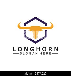 Modèle à motif vectoriel avec logo à pavillon long Illustration de Vecteur