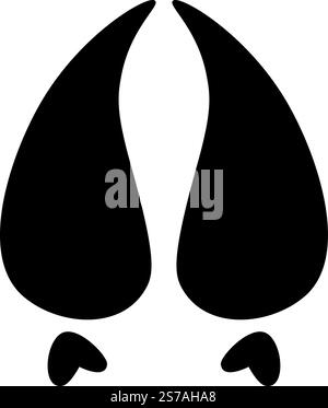 Icône des sentiers de cochons sauvages. Impression de pas de cochon. Illustration vectorielle isolée de ligne graphique sur fond transparent blanc Illustration de Vecteur
