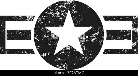 Insigne d'avion militaire en détresse Illustration de Vecteur