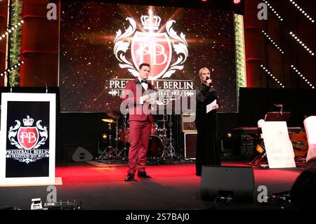 Rick Schütze und Anja Petzold beim Presseball Berlin 2025 im Titanic Chaussee Hotel. Berlin, 18.01.2025 *** Rick Schütze et Anja Petzold au bal de presse de Berlin 2025 au Titanic Chaussee Hotel Berlin, 18 01 2025 Foto:Xn.xKubelkax/xFuturexImagex presseball 5180 Banque D'Images
