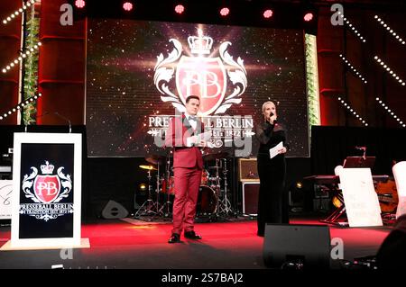 Rick Schütze und Anja Petzold beim Presseball Berlin 2025 im Titanic Chaussee Hotel. Berlin, 18.01.2025 *** Rick Schütze et Anja Petzold au bal de presse de Berlin 2025 au Titanic Chaussee Hotel Berlin, 18 01 2025 Foto:Xn.xKubelkax/xFuturexImagex presseball 5179 Banque D'Images