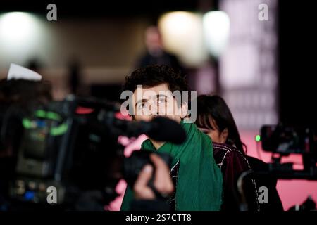 ROME, ITALIE - 17 JANVIER : Timothée Chalamet assiste à la première italienne "A Complete Unknown" à l'Auditorium Parco Della Musica le 17 janvier 2025 in Banque D'Images