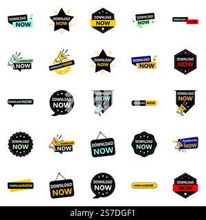 25 bannières vectorielles à télécharger immédiatement Illustration de Vecteur