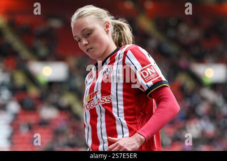 Manchester, Royaume-Uni. 19 janvier 2025. Bramall Lane, Sheffield, Angleterre, Janaury 18th 2025 : Olivia page (27 Sheffield United) lors du Barclays Womens Championship match entre Sheffield United et Newcastle United à Bramall Lane à Sheffield, Angleterre. (Sean Chandler/SPP) crédit : photo de presse sportive SPP. /Alamy Live News Banque D'Images