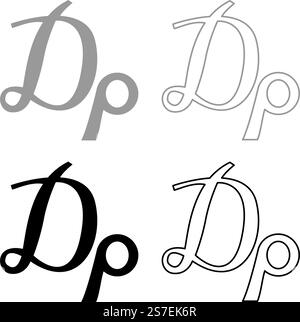 Symbole drachme devise actuelle Grèce signe argent GRD monétaire grec set icône gris noir illustration vectorielle image simple plein contour ligne de contour mince style plat. Symbole drachme devise actuelle Grèce signe argent GRD monétaire grec set icône gris noir illustration vectorielle image plein contour ligne de contour mince style plat Illustration de Vecteur