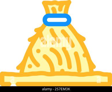 grandes oreilles de gerbe de vecteur d'icône de couleur de récolte de blé. grande épis de gerbe du signe de récolte de blé. illustration de symbole isolé. grandes oreilles de gerbe de l'illustration vectorielle d'icône de couleur de récolte de blé Illustration de Vecteur