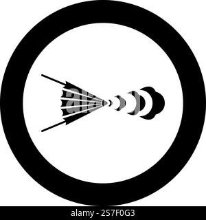 Soufflets icône vintage de vent de forgeron en cercle rond noir illustration vectorielle image solide style de contour simple. Soufflets icône vintage de vent de forgeron dans le cercle rond noir illustration vectorielle d'image de style de contour solide Illustration de Vecteur