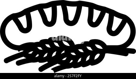 vecteur d'icône de ligne d'oreilles de blé de pain. panification des oreilles de blé. illustration noire du symbole de contour isolé. illustration vectorielle d'icône de ligne d'oreilles de blé tendre Illustration de Vecteur