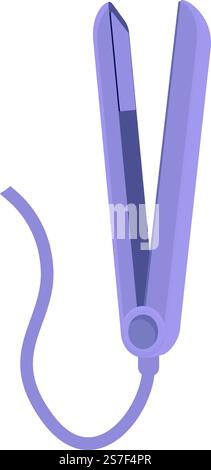 Vecteur de dessin animé d'icône d'accessoire de redresseur de cheveux. Soin de la mode. Brosse pour appareil. Vecteur de dessin animé d'icône d'accessoire de redresseur de cheveux. Soin de la mode Illustration de Vecteur