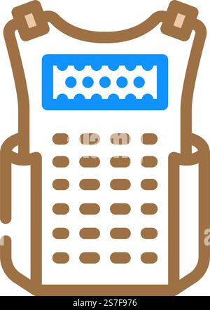 vecteur d'icône de couleur de crime de gilet pare-balles. signe de crime de gilet pare-balles. illustration de symbole isolé. illustration vectorielle d'icône de couleur de crime de gilet pare-balles Illustration de Vecteur