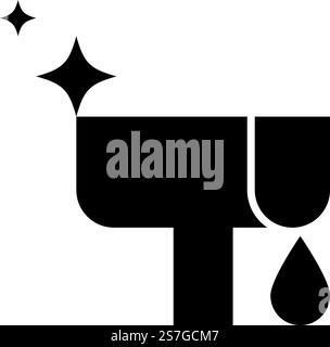 Gouttière de pluie dégagement gouttière gouttière Clean concept de tuyau de distribution de service de nettoyage de toit système de drainage chute obstruée supprimer downspout icône de couleur noire illustration vectorielle image plat style simple. Gouttière de pluie dégagement gouttière gouttière Clean concept de tuyau de distribution de service de nettoyage de toit système de drainage chute obstruée supprimer downspout icône de couleur noire illustration vectorielle image style plat Illustration de Vecteur