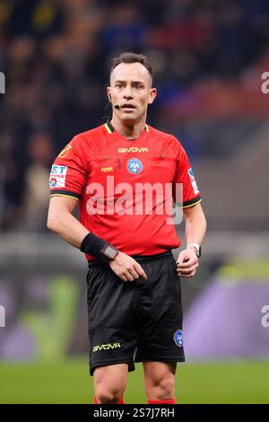 Milan, Italie. 19 janvier 2025. Arbitre Feliciani lors du match de Serie A entre l'Inter et Torino au stade San Siro de Milan, Italie - 19 janvier 2025. Sport - Football (photo de Fabio Ferrari/LaPresse) crédit : LaPresse/Alamy Live News Banque D'Images
