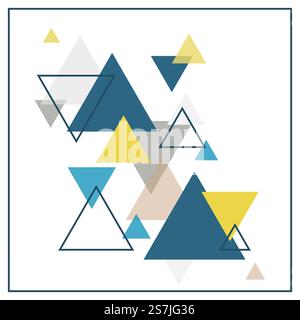 Arrière-plan scandinave abstrait composé de triangles multicolores. Illustration vectorielle. Illustration de Vecteur