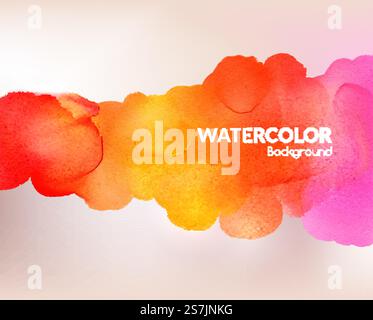 Fond coloré aquarelle. Illustration vectorielle. Eau, papier humide. Blobs, taches, taches de peinture. Composition pour éléments de scrapbook. Conception d'invitation ou de carte de vœux.. Fond coloré aquarelle. Illustration vectorielle. Eau, papier humide. Blobs, taches, taches de peinture. Composition pour éléments de scrapbook. Conception d'invitation ou de carte de vœux Illustration de Vecteur