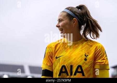 Londres, Royaume-Uni. 19 janvier 2025 Lize Kop de Tottenham Hotspur lors du match de Super League féminine de Barclays entre Tottenham Hotspur F.C. Women et Leicester City W.F.C. au Gaughan Group Stadium à Londres le 19 janvier 2025. Cette image ne peut être utilisée qu'à des fins éditoriales. Usage éditorial exclusif. Crédit : Ashley Crowden/Alamy Live News Banque D'Images