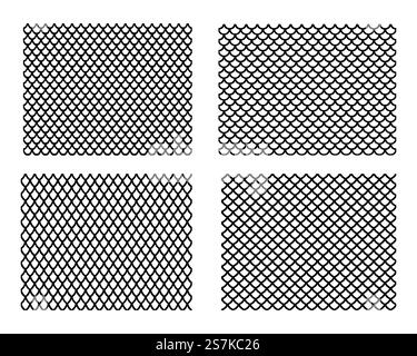 Fond de modèle d'échelle de dragon. Un grand nombre d'écailles de poissons magnifiquement disposés. Illustration de Vecteur
