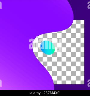 Poteau de façonnage fluide. Modèle de poste de cadre photo abstrait. Blanc instantané pour l'application téléphonique et la promotion de la publicité, illustration vectorielle. Poteau de façonnage fluide. Modèle de poste de cadre photo abstrait Illustration de Vecteur