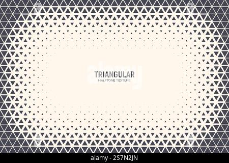 Formes triangulaires texture demi-ton cadre arrondi arrière-plan abstrait. Arrière-plan de la technologie abstraite de vecteur triangle Illustration de Vecteur