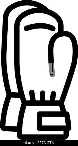 mitaines tricotant le vecteur d'icône de ligne de laine. moufles tricotant signe de laine. illustration noire du symbole de contour isolé. moufles tricotant ligne de laine illustration vectorielle Illustration de Vecteur