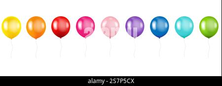 Grand ensemble de bulles lumineuses isolées avec maillage dégradé, Illustration vectorielle Illustration de Vecteur