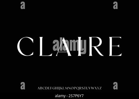Style de conception minimaliste style sérif élégant et luxueux Illustration de Vecteur