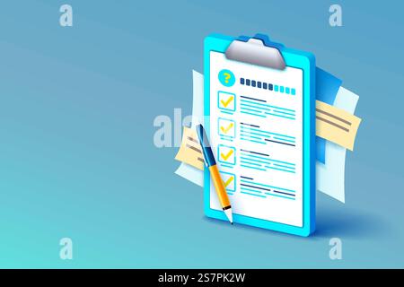 Presse-papiers, page de service de gestion, papier commercial. Illustration vectorielle. Presse-papiers, page de service de gestion, papier commercial. Vecteur Illustration de Vecteur