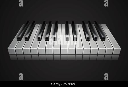 Notes de musique de piano, clavier électronique, touches de piano à icônes. Illustration vectorielle. Notes de musique de piano, clavier électronique, touches de piano à icônes. Vecteur Illustration de Vecteur