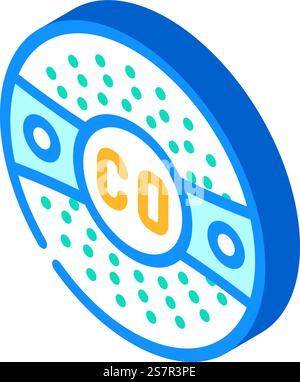 vecteur d'icône isométrique domestique de détecteur de monoxyde de carbone intelligent. signe de maison de détecteur de monoxyde de carbone intelligent. illustration de symbole isolé. illustration vectorielle d'icône isométrique à domicile du détecteur de monoxyde de carbone intelligent Illustration de Vecteur