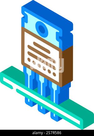 vecteur d'icône isométrique électronique d'installation de transistor. panneau électronique d'installation de transistor. illustration de symbole isolé. illustration vectorielle d'icône isométrique de l'électronique d'installation du transistor Illustration de Vecteur