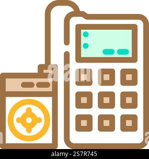 vecteur d'icône de couleur de l'électronique d'étalonnage du capteur. panneau électronique d'étalonnage du capteur. illustration de symbole isolé. illustration vectorielle de l'icône couleur de l'électronique d'étalonnage du capteur Illustration de Vecteur