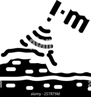 vecteur d'icône de glyphe hydrogéologue d'analyse géotechnique. panneau hydrogéologue d'analyse géotechnique. illustration de symbole isolé. illustration vectorielle d'icône de glyphe d'hydrogéologue d'analyse géotechnique Illustration de Vecteur
