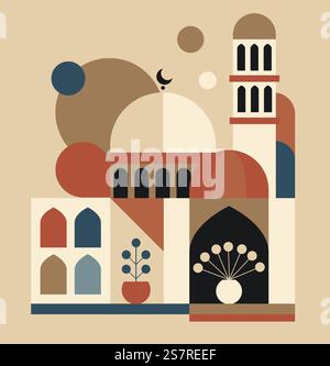 Vecteur d'illustration abstrait Ramadan Kareem Illustration de Vecteur