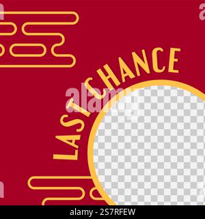 Liquidation en magasin ou en magasin, meilleure promo pour les clients et les clients. Remises et ventes de dernière modification. Bannière promotionnelle ou affiche publicitaire avec cadre transparent, vecteur dans l'illustration de style plat. Réductions de dernière chance, liquidation et vecteur d'offre Illustration de Vecteur